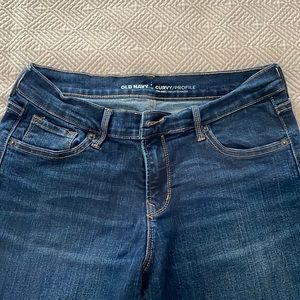 Old Navy curvy dark wash jeans, size 6S